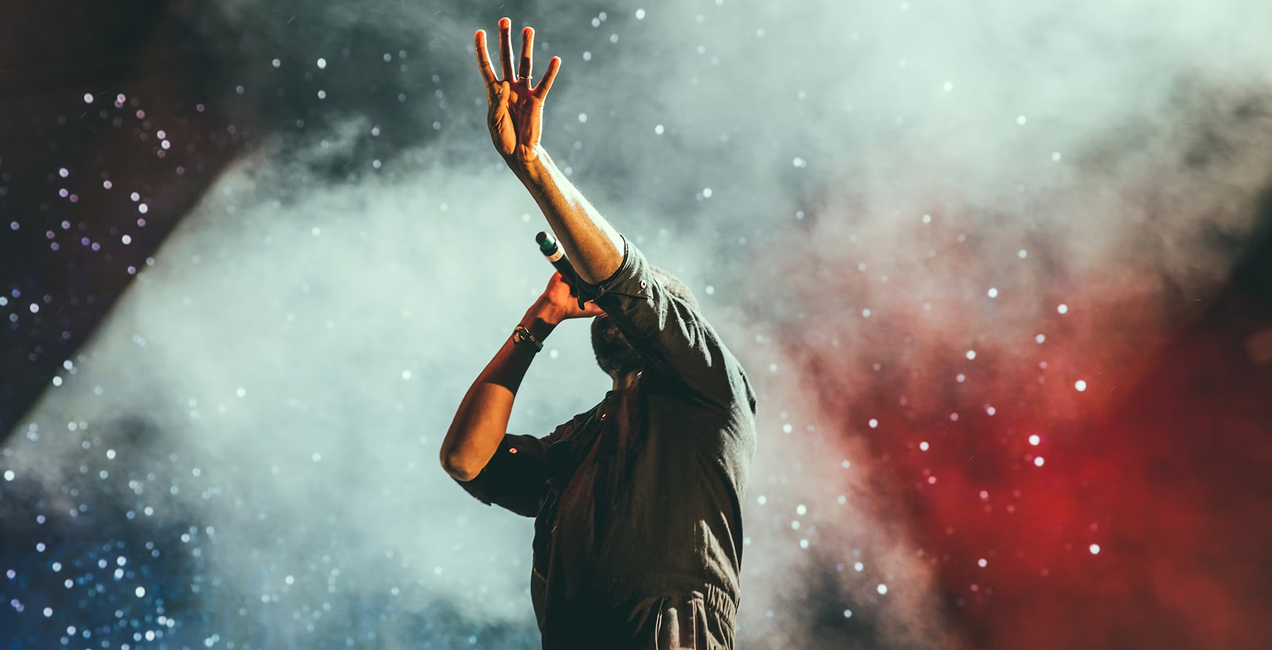 Artist performing live