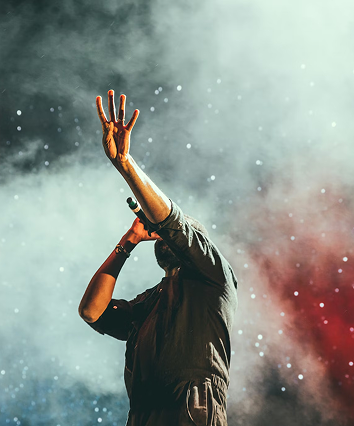 Artist performing live